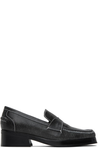 Black Latta Loafers by Eckhaus Latta on Sale