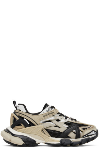 Balenciaga Kids - Kids Beige & Black Track.2 Sneakers