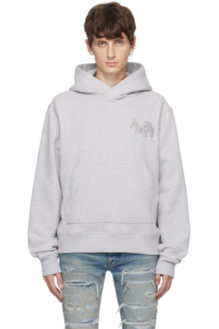 AMIRI - Gray Staggered Hoodie