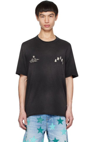 Black Crewneck T-Shirt by AMIRI on Sale