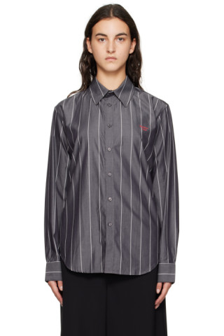 Martine Rose Logo Embroidered Striped Shirt – Cettire