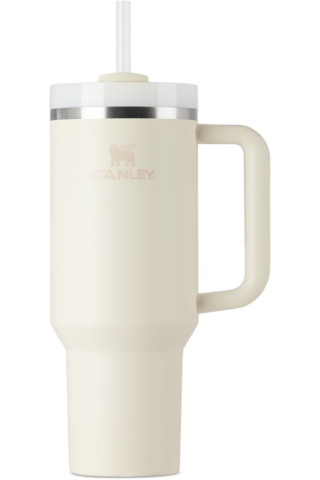 Stanley, Accessories, Stanley Quencher H2o 4oz Cream Off White Tumbler W Cup  Handle 40 Ozflowstate