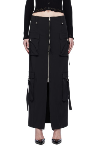 【関税込み】Blumarine ブラック カーゴ マキシスカート Blumarineのブラック カーゴ マキシスカートがセール中