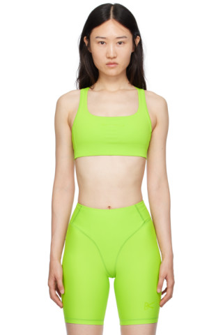 Buy Neon Green Overlap Bralette and Shorts Set of 2 Pieces by Designer MATI  Online at