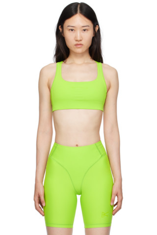 Buy Lola and Mae Varsity Edit Sports Bra - Neon Green LMB1041 Online