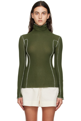 baserange turtleneck-cotton Gaze-olive | mymandap.in