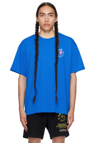 【関税込み】7 DAYS Active ブルー グラフィックTシャツ 7 DAYS Activeのブルー ロゴグラフィック Tシャツがセール中