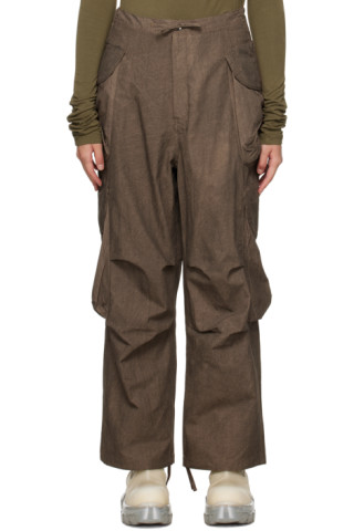 Entire Studios: Brown Gocar Trousers | SSENSE Canada