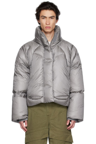 Entire Studios: SSENSE Exclusive Gray UVR Down Jacket | SSENSE