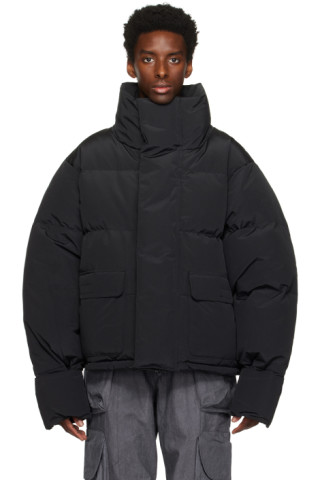 Entire Studios: Black PFD V2 Down Jacket | SSENSE Canada