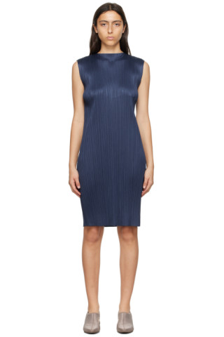 Pleats Please Issey Miyake August Monthly Colors Dress in Cool Gray Curated at Jake and Jones 5