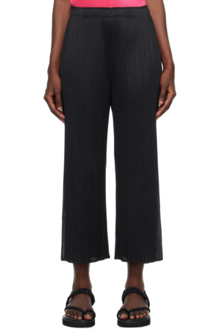 PLEATS PLEASE ISSEY MIYAKE - Black Monthly Colors July Trousers