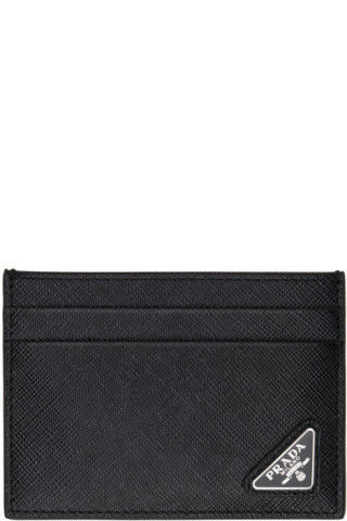 Black Saffiano Leather Card Holder