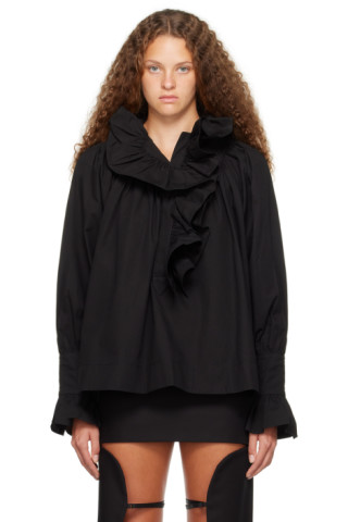 Le Petit Trou: Black Celia Shirt | SSENSE