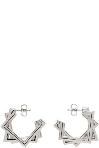 Kiko Kostadinov: Silver Polygon Earrings