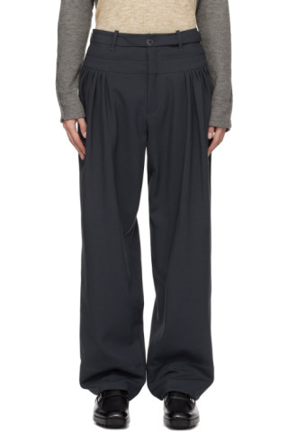 Gray Solon Trousers by Kiko Kostadinov on Sale