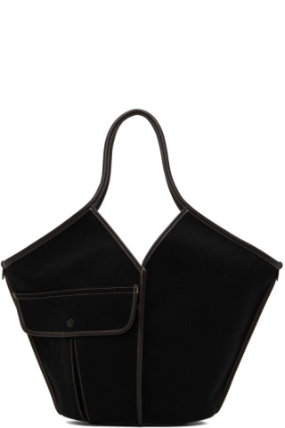 Hereu Duna Organic Cotton-canvas Tote Bag in Black