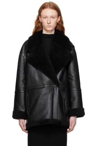 Camilla Shearling Vest Jacket - Chocolate