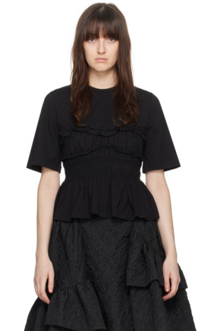 Cecilie Bahnsen: Black Vilde T-Shirt | SSENSE