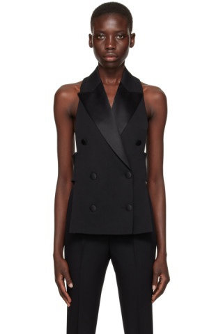 Dolce&Gabbana: ブラック ダブルブレスト ベスト | SSENSE 日本