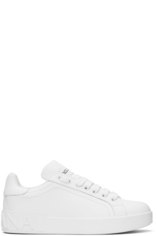 スニーカー Dolce & Gabbana White Nappa Leather Portofino Sneakers White Calfskin Portofino Sneakers by Dolce&Gabbana on Sale