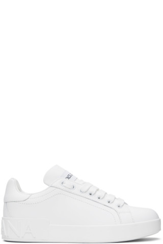 dolce & gabbana white red portofino sneakers