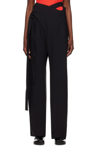 Ottolinger ブラックワイドパンツ SSENSE Exclusive Black Trousers by Ottolinger on Sale