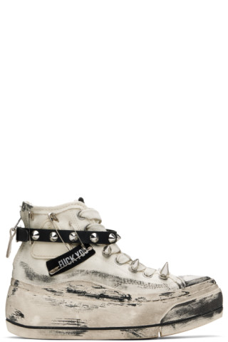 SSENSE Exclusive Off-White Double Grommet Kurt Sneakers by SSENSE Exclusive Off-White Double Grommet Kurt Sneakers by