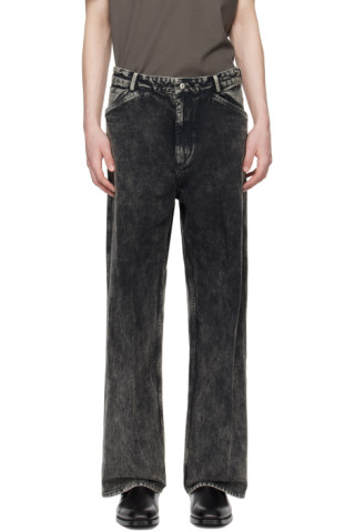 Omar Afridi - Gray Five-Pocket Jeans