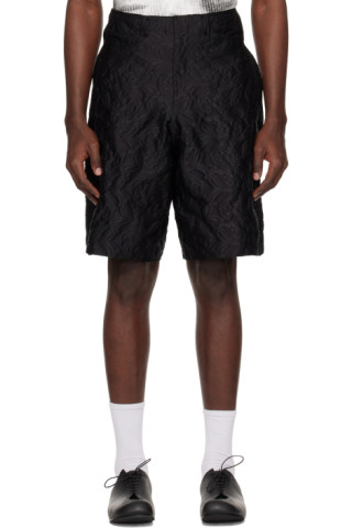 ☆韓国の人気☆【Ader Error】☆Acere short.s☆ショーツ☆ Black Paneled Shorts by ADER error on Sale