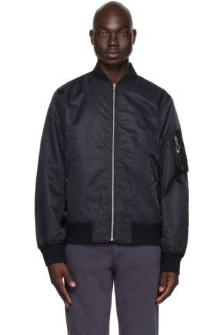 rag & bone: Black Manston Bomber Jacket | SSENSE Canada