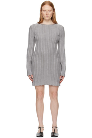 【関税込み】Filippa K グレー ロールエッジ ミニワンピース 241072F052002_1.jpg