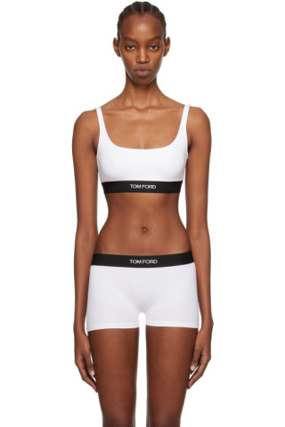 【関税込み】TOM FORD ホワイト 三角ブラ White Square Neck Bra by TOM FORD on Sale