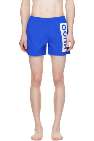 Hugo: Blue Printed Swim Shorts