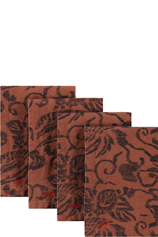 Four-Pack Orange Marianne Napkins | Autumn Sonata