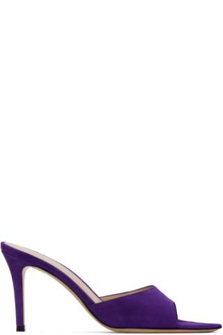 【関税込み】Gianvito Rossi パープル Elle 85 ミュール Gianvito Rossiのパープル Elle 85 ミュールがセール中