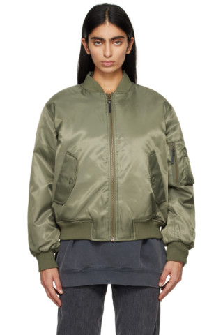 ANINE BING: Khaki Leon Bomber Jacket | SSENSE