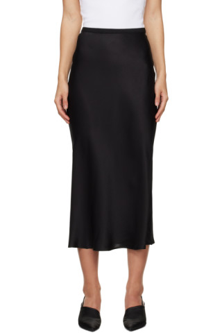 ANINE BING: Black Bar Midi Skirt | SSENSE