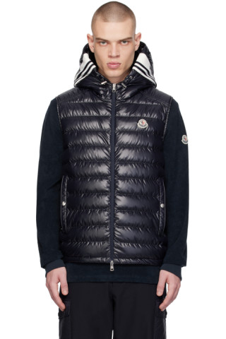 Moncler: Navy Clai Down Vest | SSENSE Canada