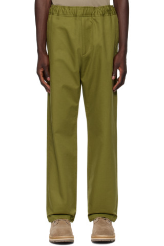 ボトムスその他 MONCLER FW21 LEGGINGS CON PATCH LOGO (2A00003 53064999) Moncler: Khaki Patch Trousers | SSENSE