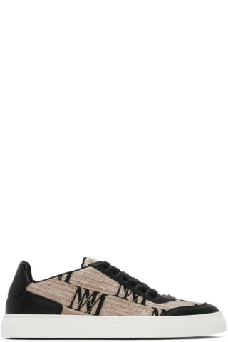 【関税込み】Max Mara ベージュ&ブラック Logocity スニーカー Beige & Black Logocity Sneakers by Max Mara on Sale