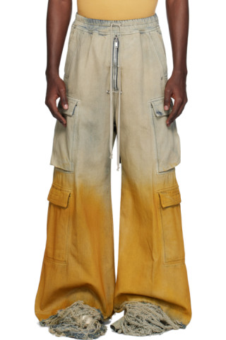 Rick Owens DRKSHDW - Blue & Orange Jumbo Belas Cargo Pants