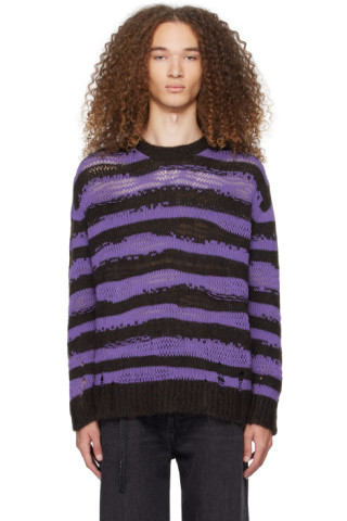 Acne Studios - Brown & Purple Distressed Sweater