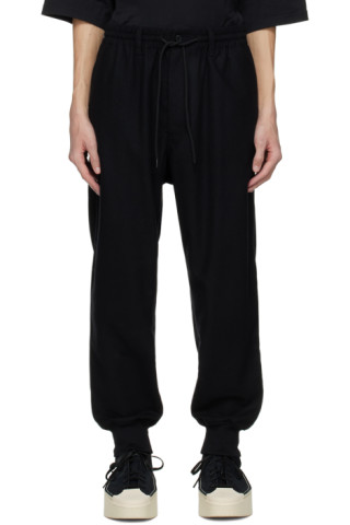 Black Drawstring Sweatpants by Y-3 on Sale