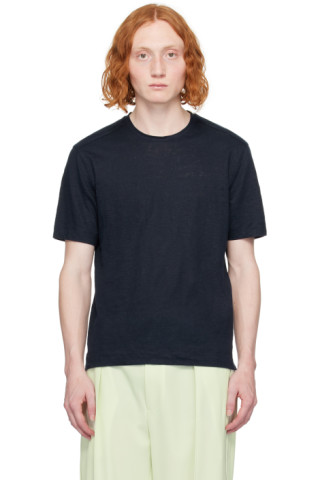 【関税込み】ZEGNA ネイビー クルーネックTシャツ Zegna クルーネック Tシャツ | ブルー | FARFETCH JP