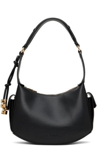 GANNI: Black Swing Shoulder Bag | SSENSE