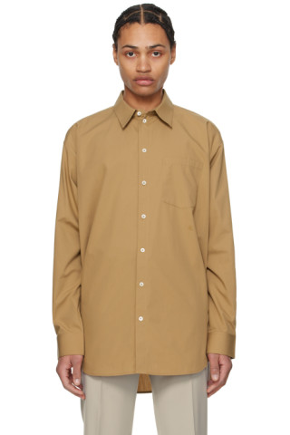【関税込み】Helmut Lang ベージュ オーバーサイズ ポロシャツ 241154M192007_1.jpg