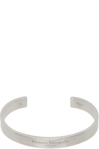 Silver Logo Bracelet by Maison Margiela on Sale Silver Logo Bracelet by Maison Margiela on Sale
