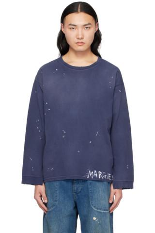 Maison Margiela Indigo Handwritten Sweatshirt