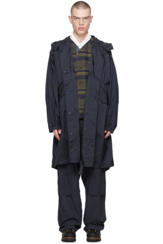 Navy Highland Parka by Engineered Garments on Sale